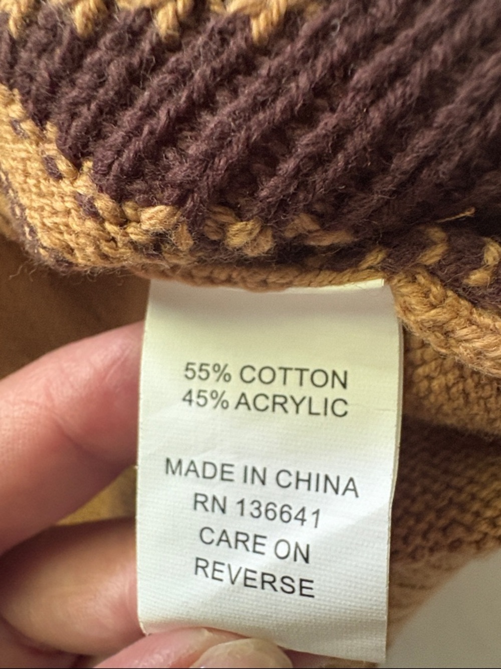 Cotton & Rye Tan Knit Sweater - Picture 4 of 11